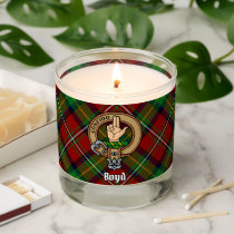 Clan Boyd Crest over Tartan Scented Candle