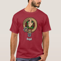 Clan Boyd Crest over Tartan T-Shirt