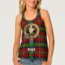 Clan Boyd Crest over Tartan Tank Top