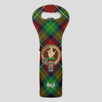 Clan Boyd Crest over Tartan Wine Bag