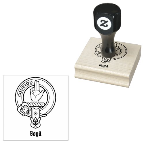 Clan Boyd Crest Rubber Stamp