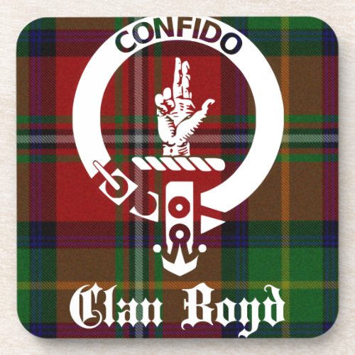 Clan Boyd Crest Tartan Coaster
