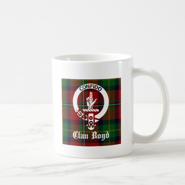 Clan Boyd Crest Tartan Coffee Mug (Right)