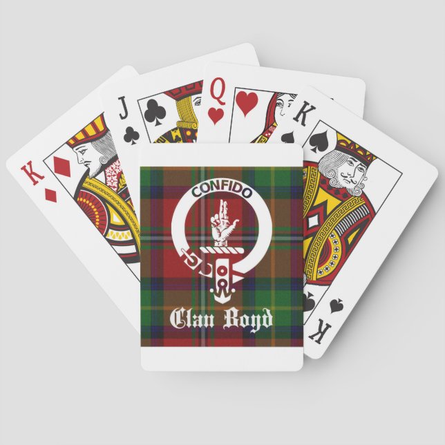 Clan Boyd Crest Tartan Poker Cards (Back)