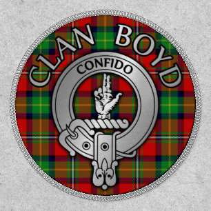 Clan Boyd Crest & Tartan Shield Patch