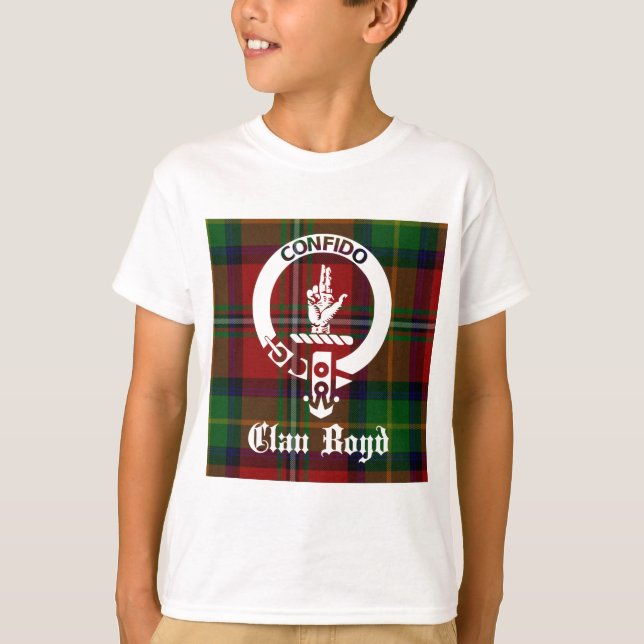 Clan Boyd Crest Tartan T-Shirt (Front)