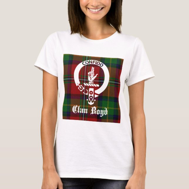 Clan Boyd Crest Tartan T-Shirt (Front)
