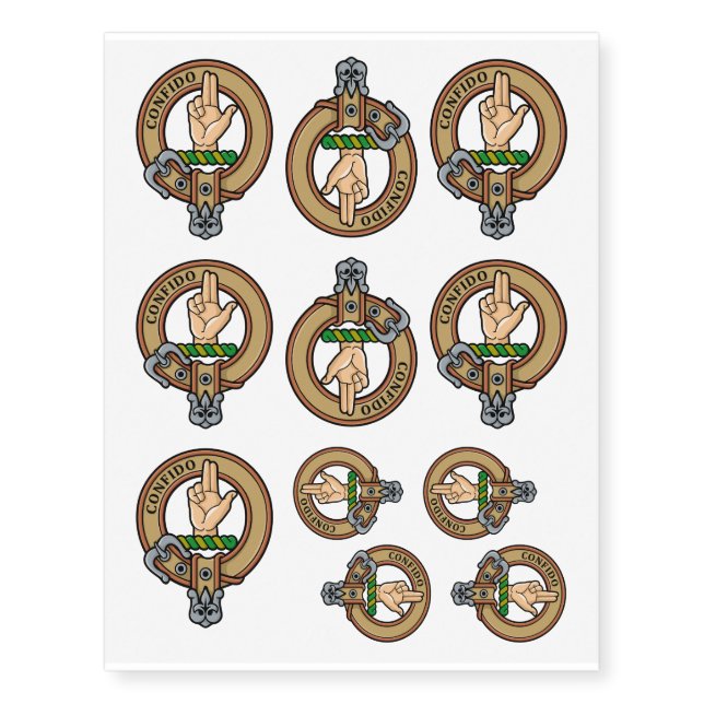 Clan Boyd Crest Temporary Tattoos (Front)