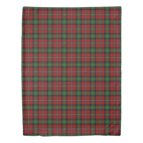 Clan Boyd Scottish Accents Red Green Tartan Duvet Cover