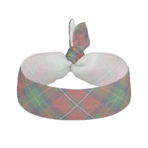 Clan Boyd Scottish Accents Red Green Tartan Ribbon Hair Tie