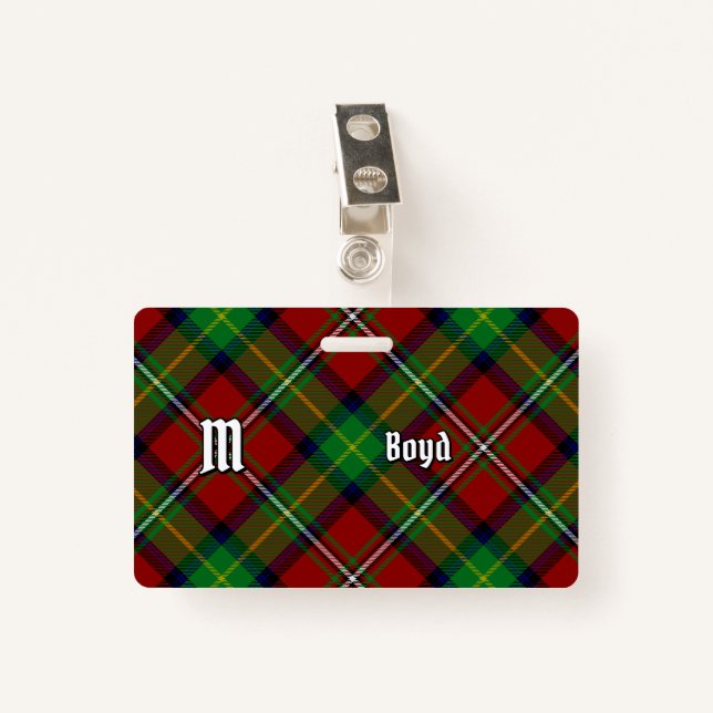Clan Boyd Tartan Badge (Front with Clip)