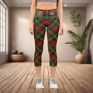 Clan Boyd Tartan Capri Leggings