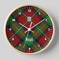 Clan Boyd Tartan Clock