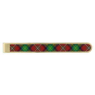 Clan Boyd Tartan Gold Finish Tie Bar