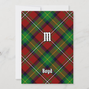 Clan Boyd Tartan Invitation