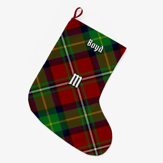 Clan Boyd Tartan Large Christmas Stocking (Front (Hanging))