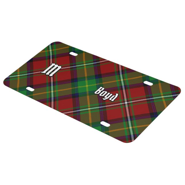 Clan Boyd Tartan License Plate (Side)
