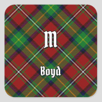 Clan Boyd Tartan Square Sticker
