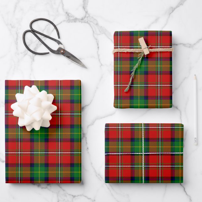 Clan Boyd Tartan Wrapping Paper Sheets (Front)