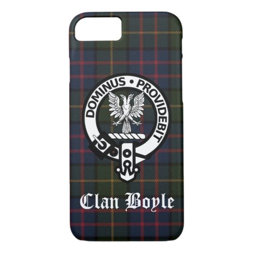 Clan Boyle Crest  Tartan iPhone 87 Case