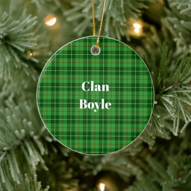Clan Boyle Tartan Ceramic Ornament (Tree)