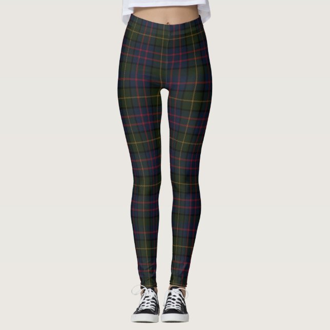Clan Boyle Tartan Plaid Leggings (Front)