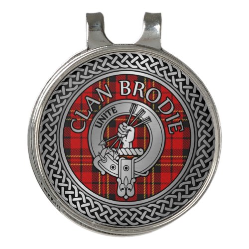 Clan Brodie Crest  Tartan Knot Golf Hat Clip