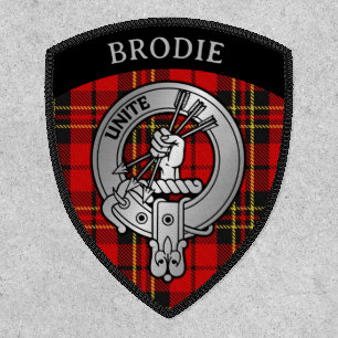 Clan Brodie Crest & Tartan Shield Patch