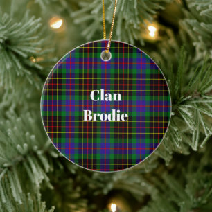 Clan Brodie Hunting Tartan Ceramic Ornament