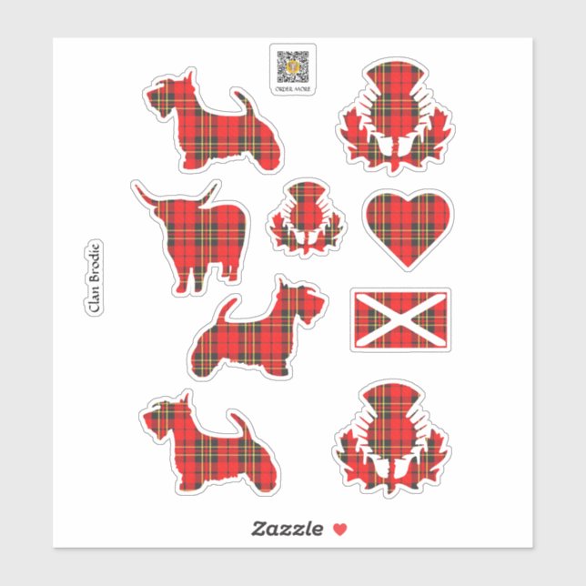 Clan Brodie Tartan Sticker (Sheet)