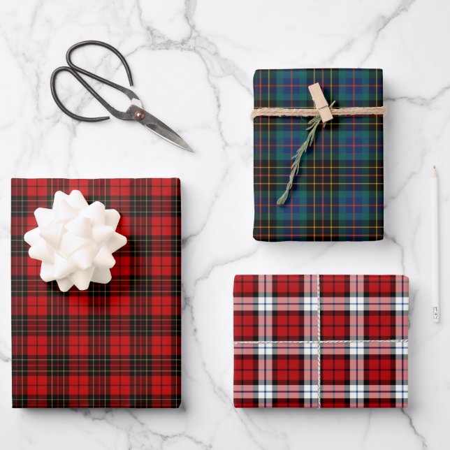 Clan Brodie Tartan Variations Wrapping Paper Sheets (Front)