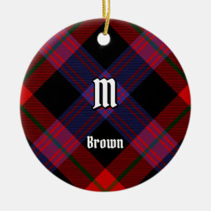 Clan Brown Tartan Ceramic Ornament