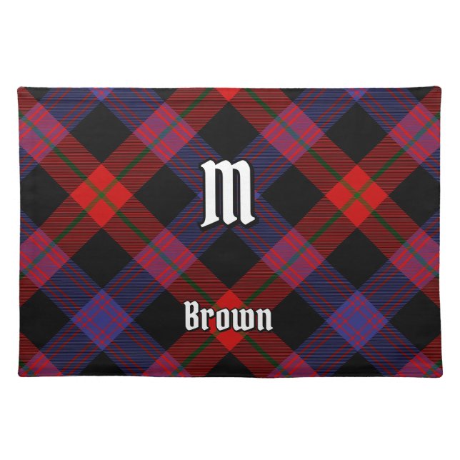 Clan Brown Tartan Cloth Placemat (Front)