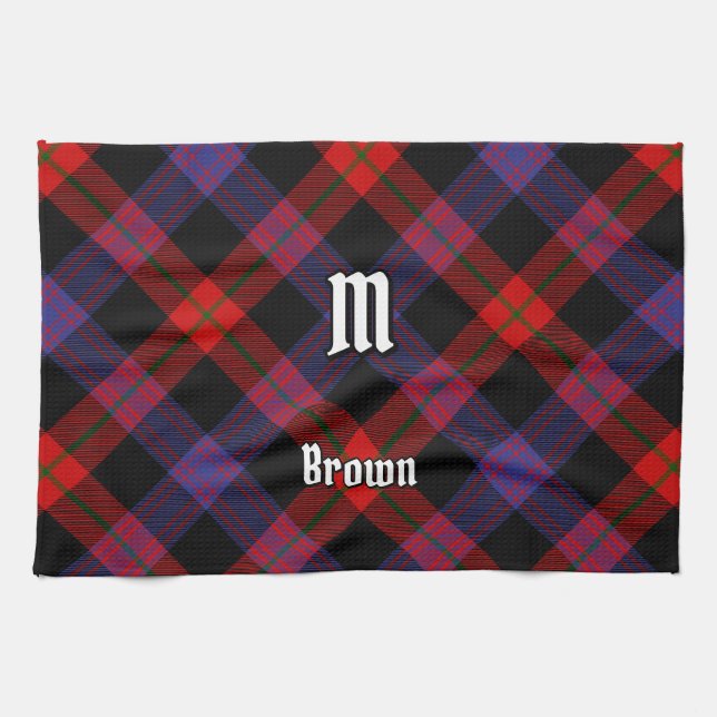 Clan Brown Tartan Kitchen Towel (Horizontal)
