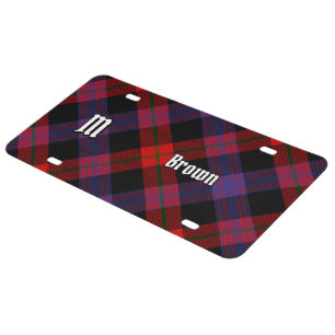 Clan Brown Tartan License Plate