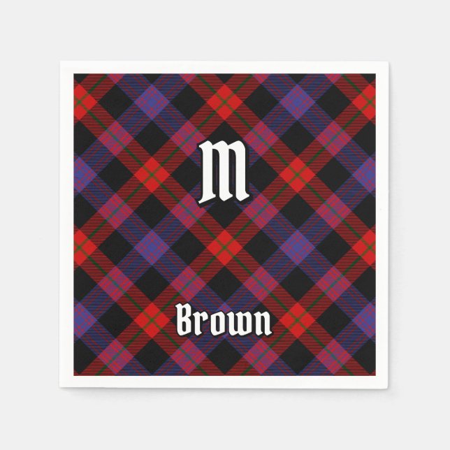 Clan Brown Tartan Napkins (Front)
