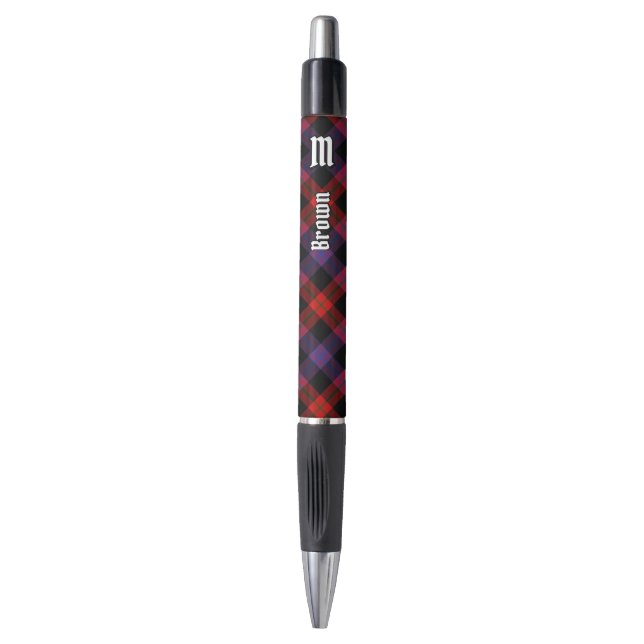 Clan Brown Tartan Pen (Front Vertical)