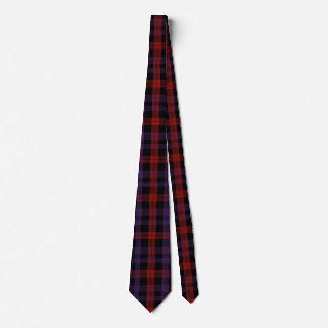 Clan Brown Tartan Plaid Neck Tie (Front)
