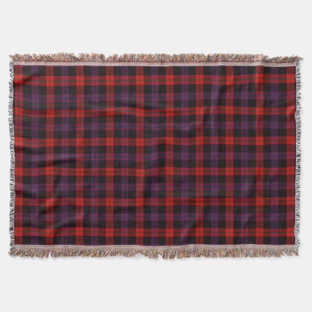 Clan Brown Tartan Throw Blanket (Front)