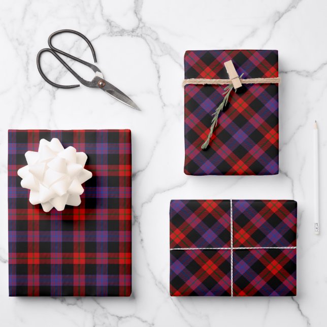 Clan Brown Tartan Wrapping Paper Sheets (Front)