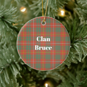 Clan Bruce Ancient Tartan Ceramic Ornament