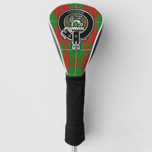 Clan Bruce Crest  Hunting Tartan Golf Head Cover