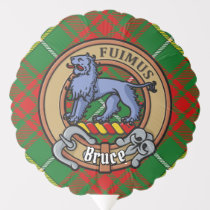 Clan Bruce Crest over Hunting Tartan Balloon