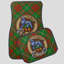 Clan Bruce Crest over Hunting Tartan Car Floor Mat