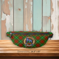 Clan Bruce Crest over Hunting Tartan Fanny Pack