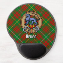 Clan Bruce Crest over Hunting Tartan Gel Mouse Pad