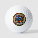 Clan Bruce Crest Over Hunting Tartan Golf Balls at Zazzle