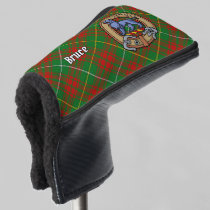 Clan Bruce Crest over Hunting Tartan Golf Head Cover