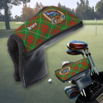 Clan Bruce Crest over Hunting Tartan Golf Head Cover
