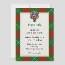 Clan Bruce Crest over Hunting Tartan Invitation